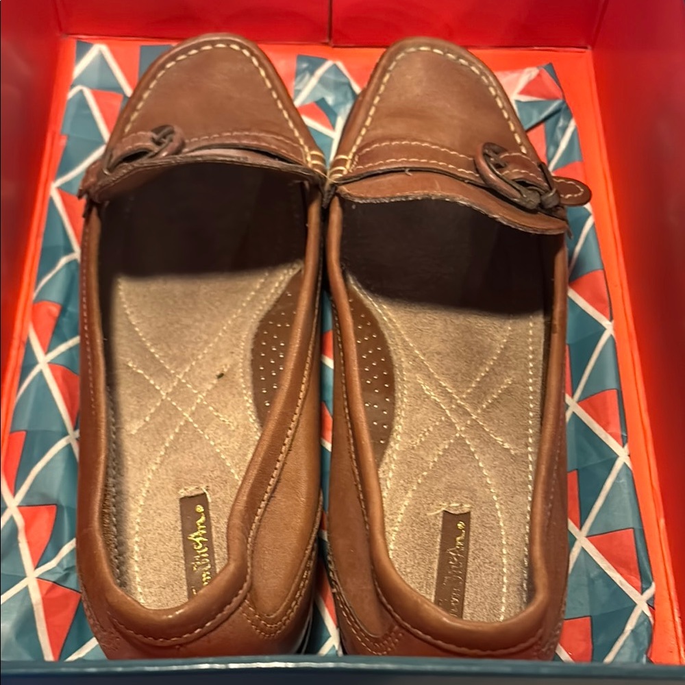 Brown Leather Women's Loafers